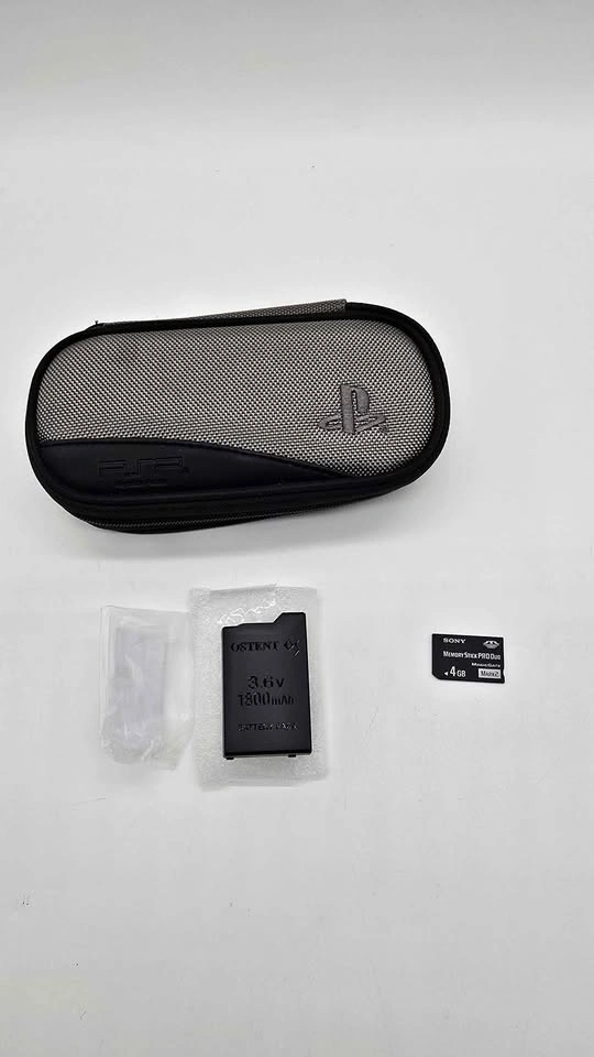 Sony PSP Accessories - Case, Battery, and 4GB Memory Stick