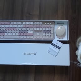 Mofii Sweet Wireless Keyboard and Mouse Set - Pink/Beige - photo 2