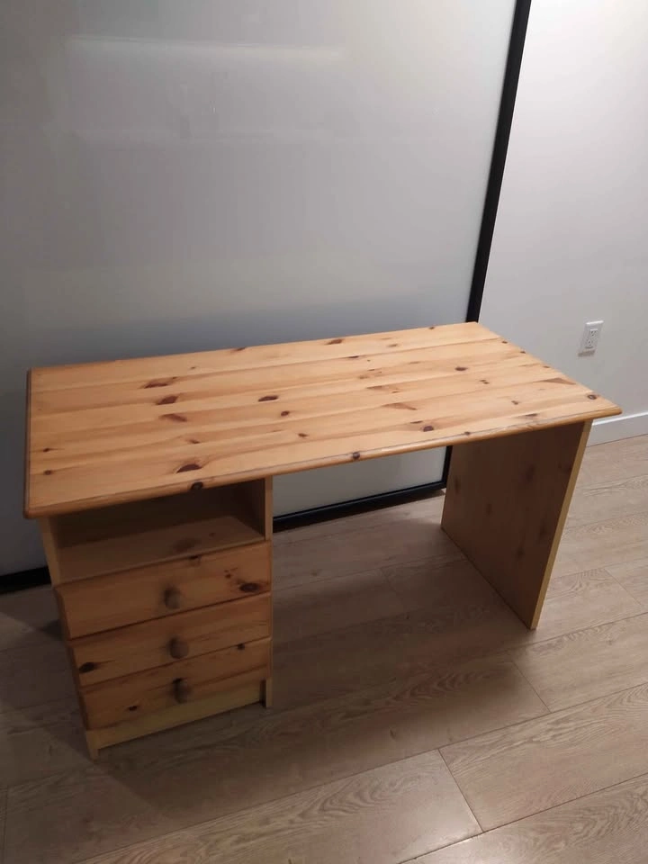 Pine wood desk - photo 3