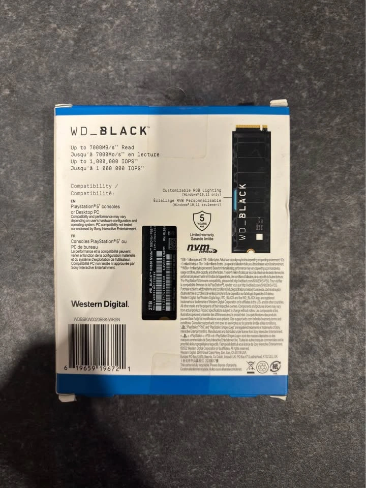 Western Digital WD_BLACK SN850 2TB NVMe SSD for PS5 - photo 2