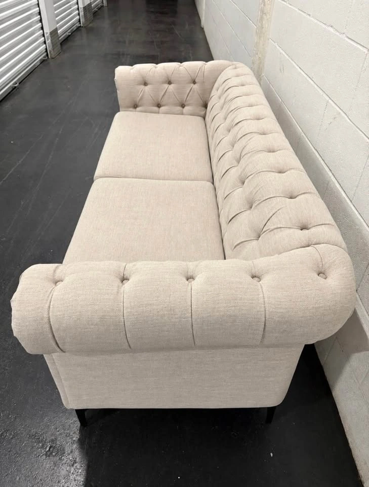 Cream Couch / Ivory Sofa - Delivery Available - photo 2