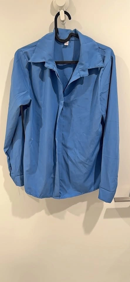 Blue Long Sleeve Blouse