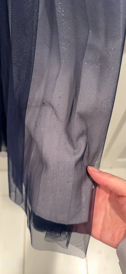 Blue Ombre Sparkling Tulle Pleated Skirt - photo 2