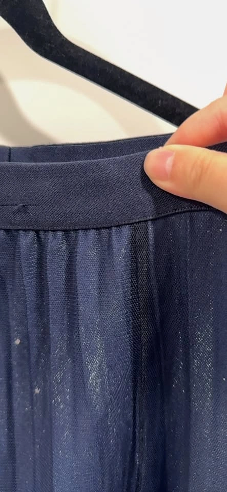 Blue Ombre Sparkling Tulle Pleated Skirt - photo 3