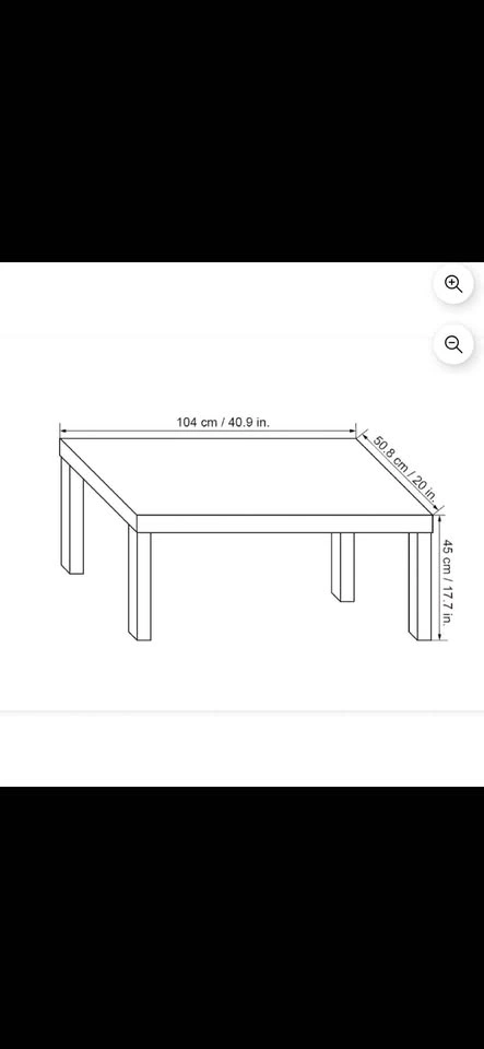 Dark Brown Wood Grain Coffee Table - photo 2