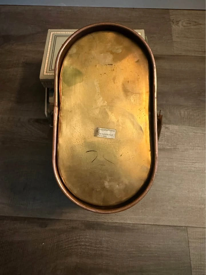 vintage copper basket | 10”x4.5” - photo 5