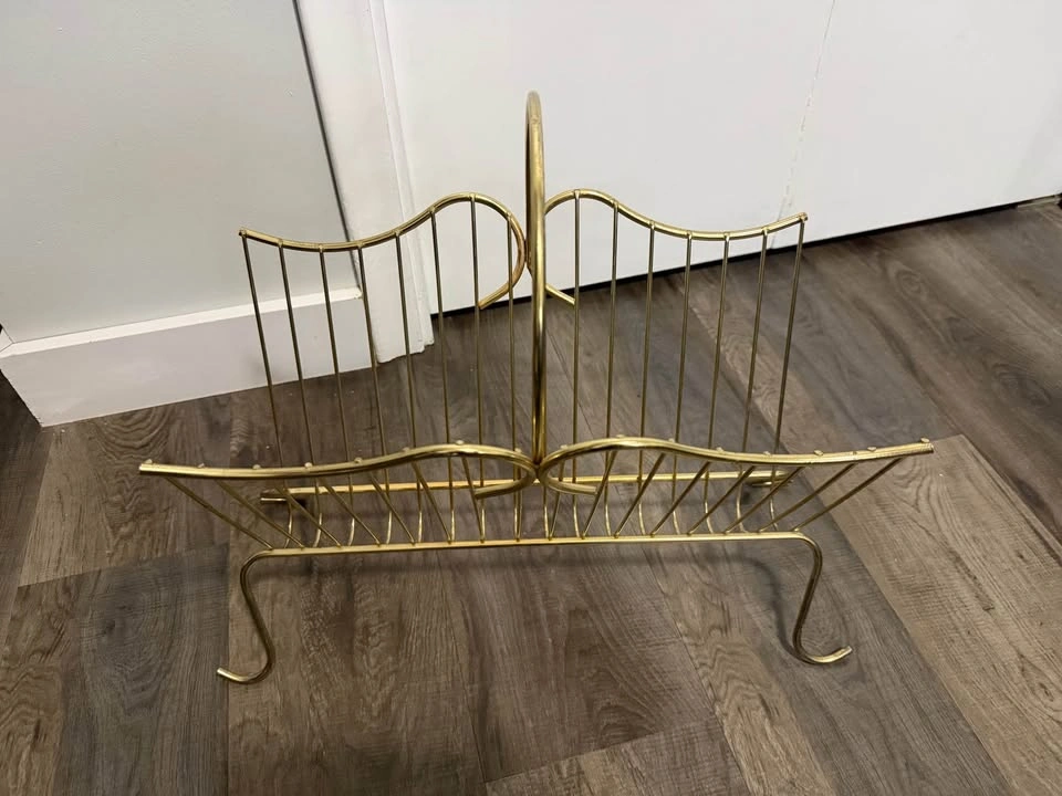 vintage mcm magazine rack | 17”x16” - photo 2