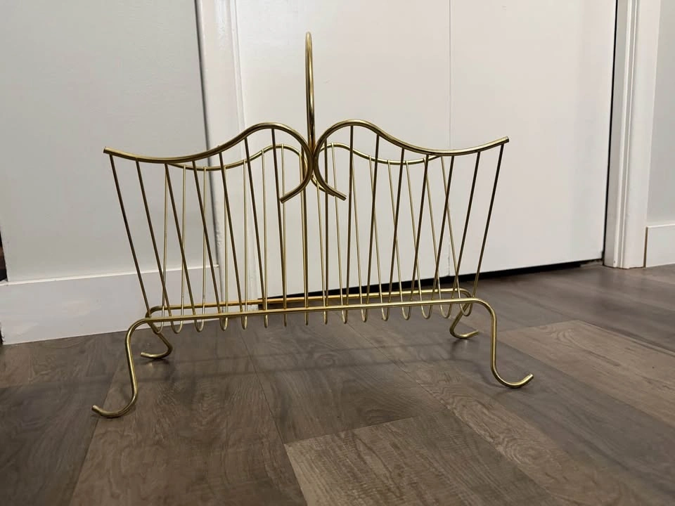 vintage mcm magazine rack | 17”x16” - photo 3