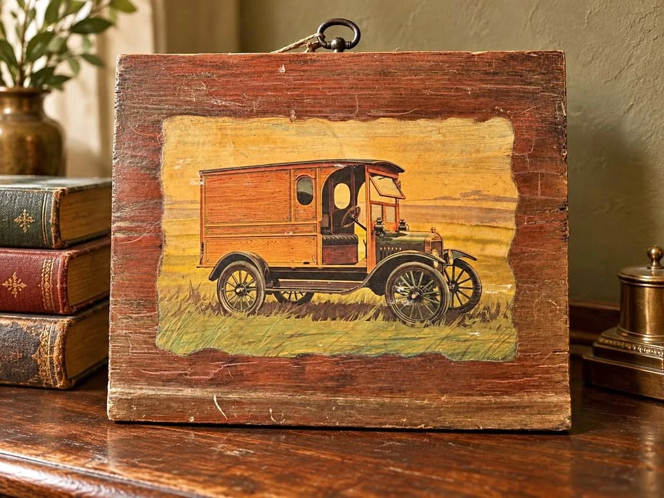 vintage ford truck rustic decor plaque | 12”x10”