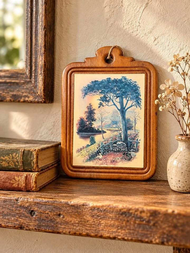 vintage cottage core decor plaque | 7”x5”