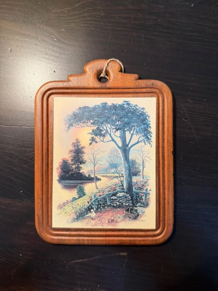 vintage cottage core decor plaque | 7”x5” - photo 2