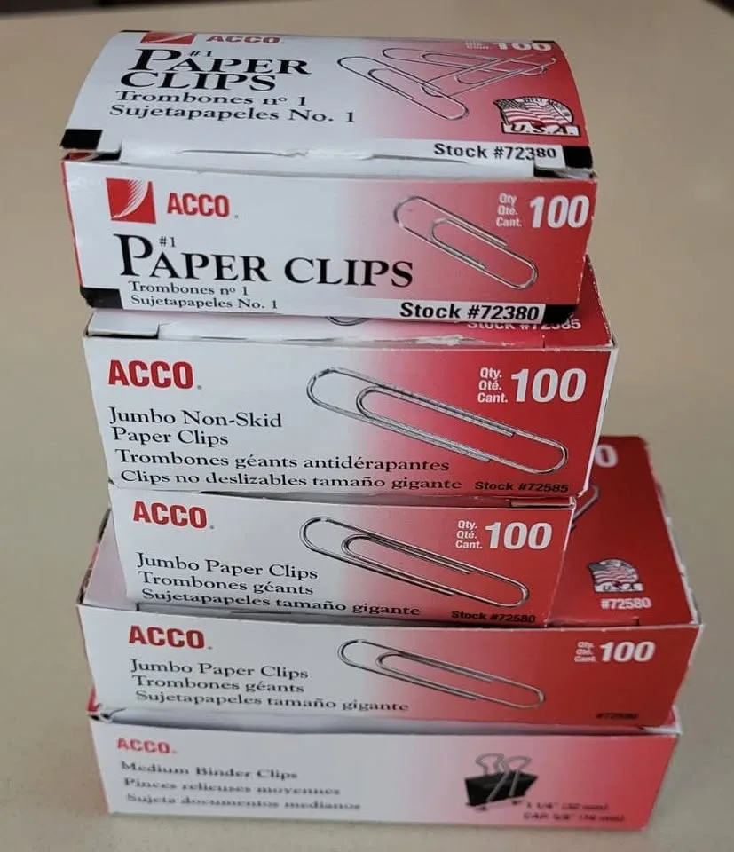 Office Supplies Bundle – ACCO Paper Clips & Binder Clips image indicator(2)
