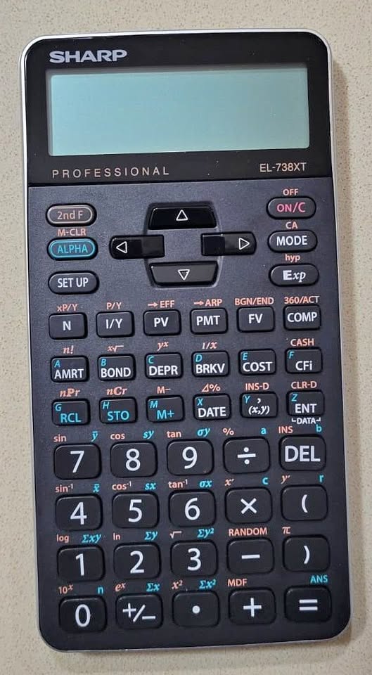 Sharp EL-738XT- Financial Calculator – Brand New