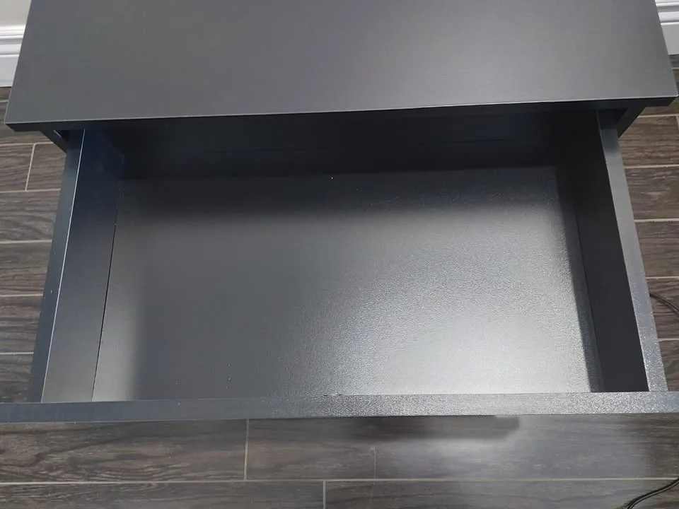 Manningtree Black Nightstand - 2 Drawer Storage Table image indicator(6)