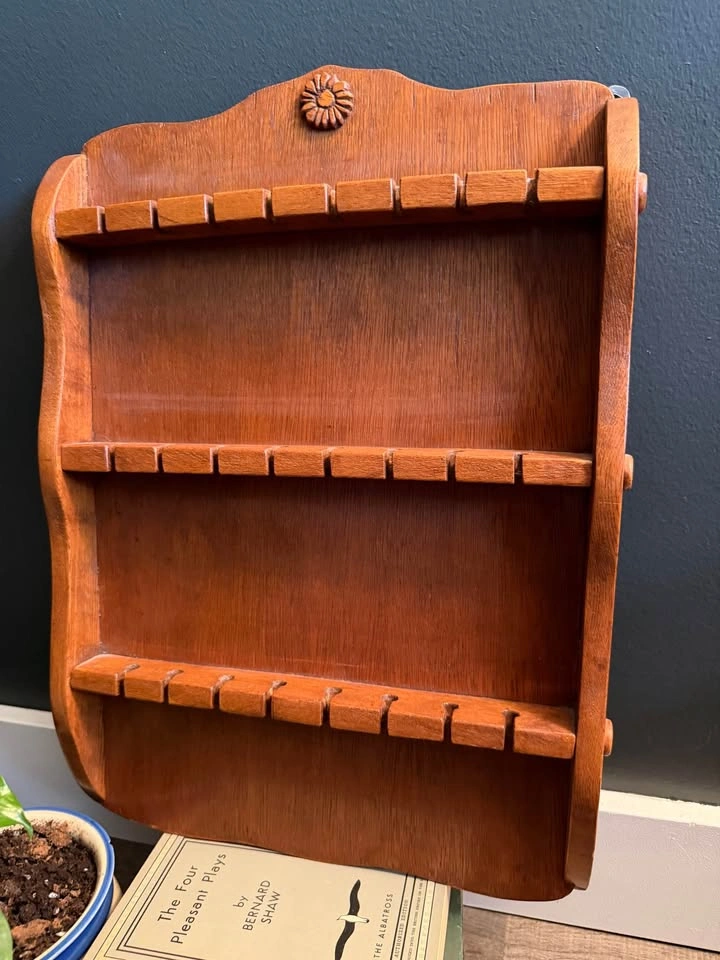 vintage wooden spoon display rack - photo 2