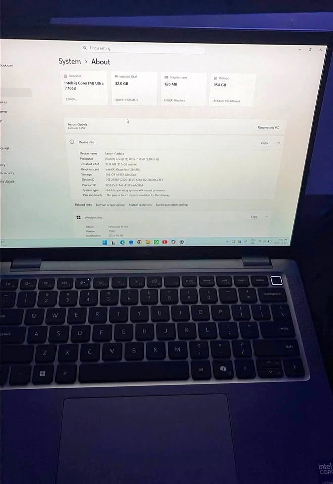 Dell Latitude 7450 | Intel Core Ultra 7 | 32GB RAM | 1TB SSD