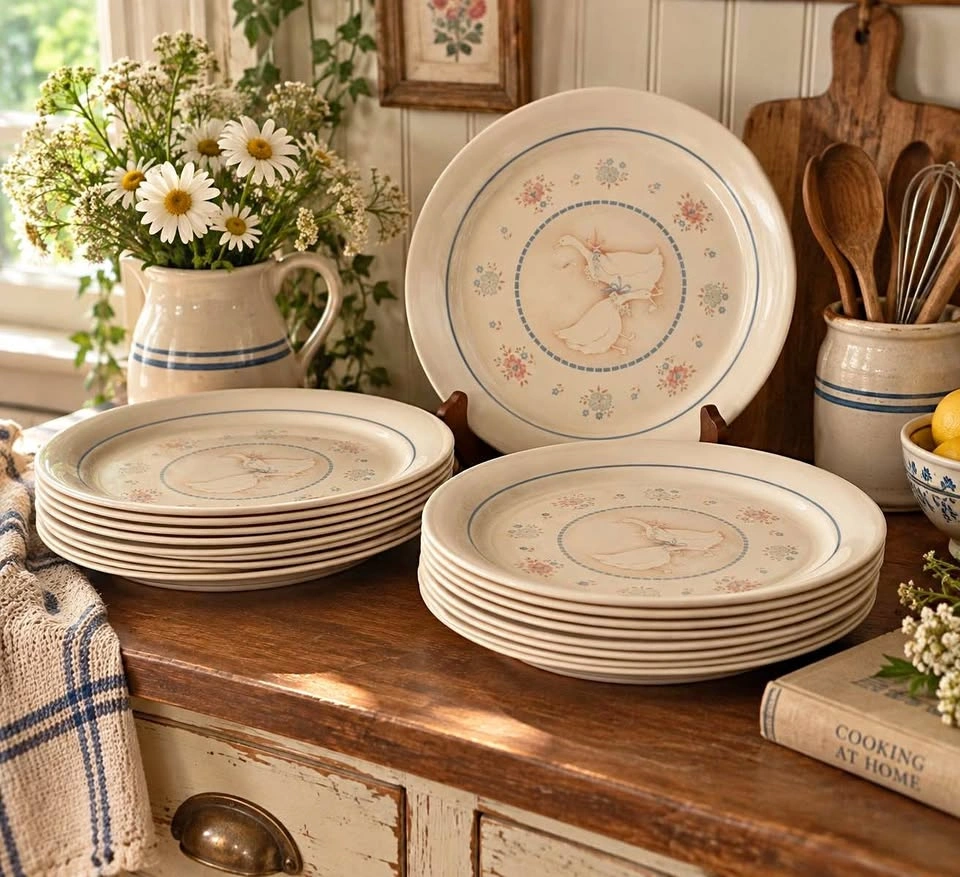 1970’s vintage goose plate set
