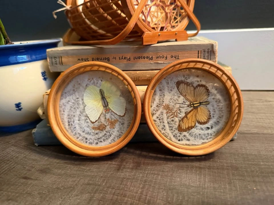 vintage mcm butterfly coasters - photo 2