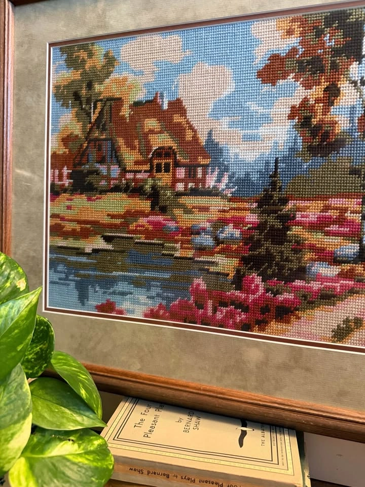 1980’s vintage needlepoint art | 22”x18.5” - photo 2