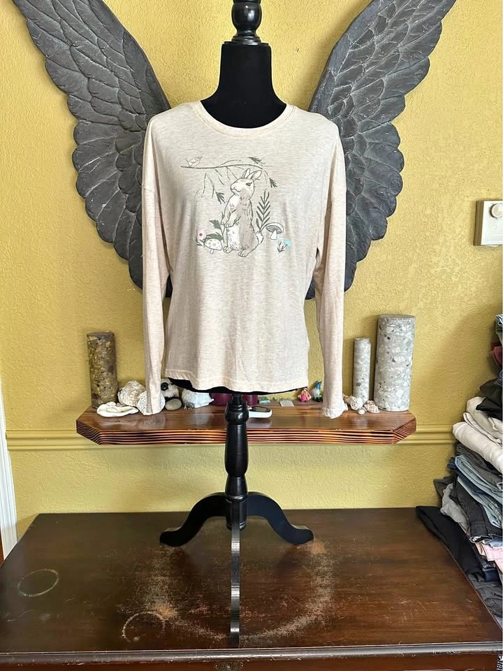 La Vie En Rose Beige Long Sleeve Shirt