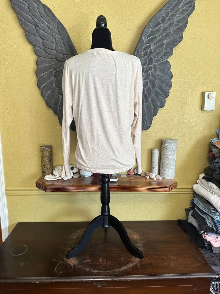 La Vie En Rose Beige Long Sleeve Shirt - photo 5