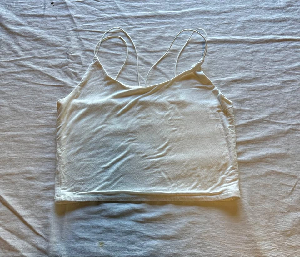 Harlow White Spaghetti Strap Crop Top