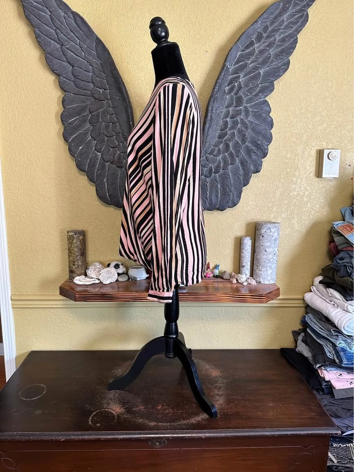 Melanie Lyne Striped V-Neck Wrap Top Blouse - photo 4