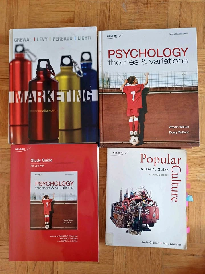 Bundle of Textbooks: marketing, psychology, popculture