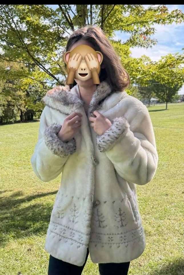 Faux Fur Outerwear Set - Cream Hooded Coat - photo 2