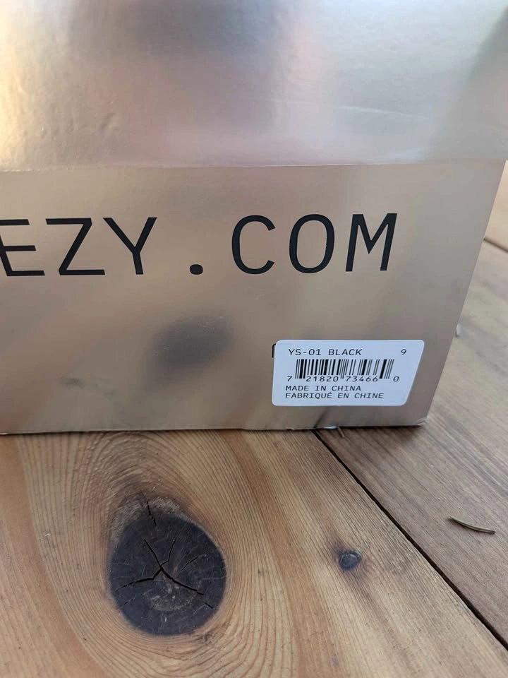 New Yeezy YS-01 Slides - Black - Size 9 - photo 2