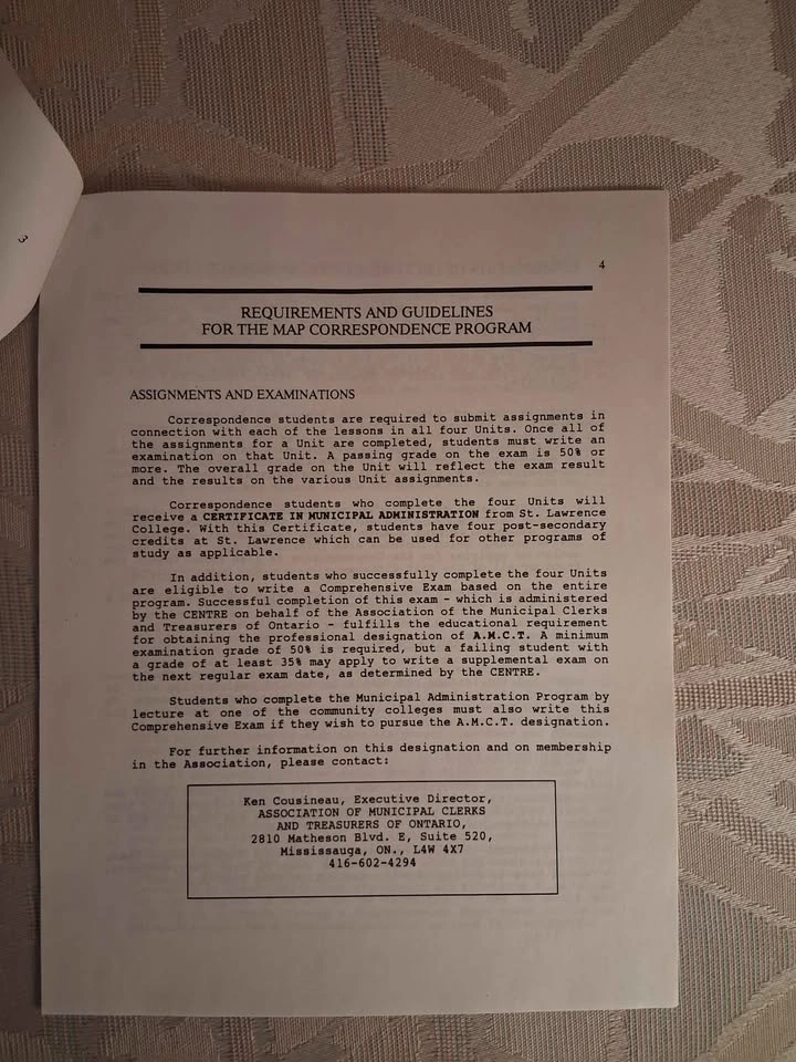 Vintage 1987 St. Lawrence College Kingston Municipal Document - photo 3