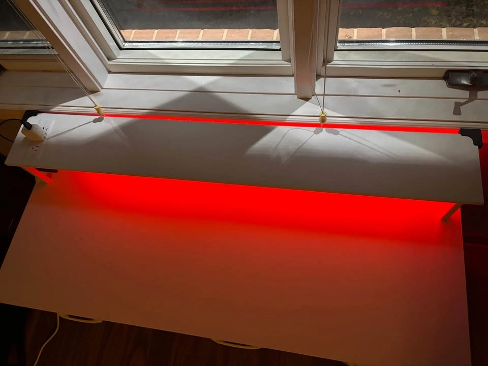 Home Office Desk with LED Lights and Power Outlets - photo 2
