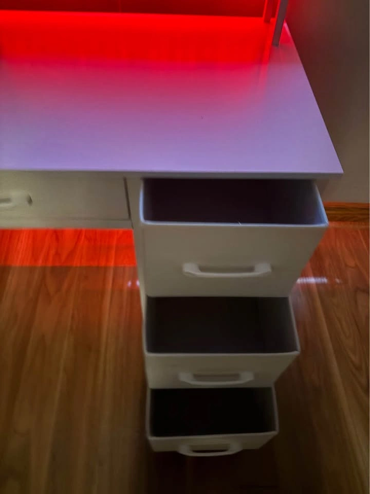Home Office Desk with LED Lights and Power Outlets - photo 3
