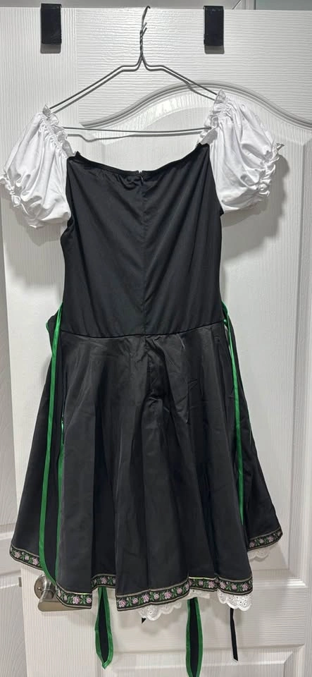 Black and Green Dirndl Costume Dress Size M - photo 4