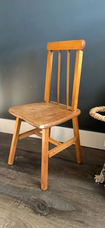 antique wood chair plant stand | 23”x10.5” - photo 3
