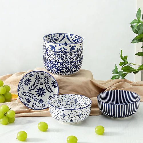Soup Bowls, 28 Ounce Ceramic Cereal Bowls Set of 6 - photo 4