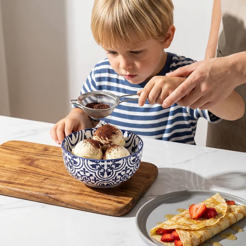 Soup Bowls, 28 Ounce Ceramic Cereal Bowls Set of 6 - photo 5