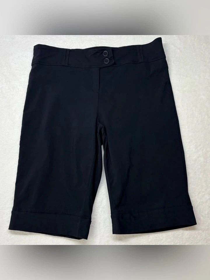 Lily Morgan Black City Shorts Mid Rise Stretch Bermuda XL - photo 3