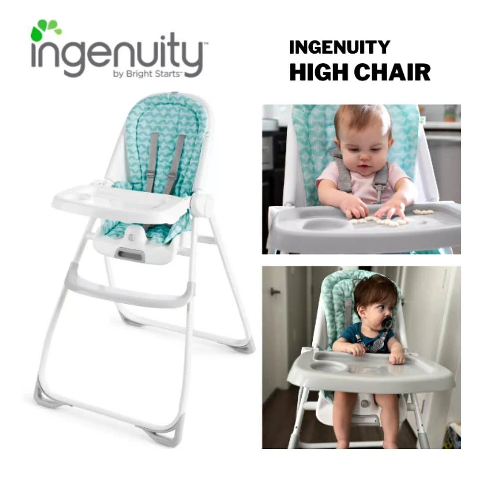 Compact Folding High Chair – Teal