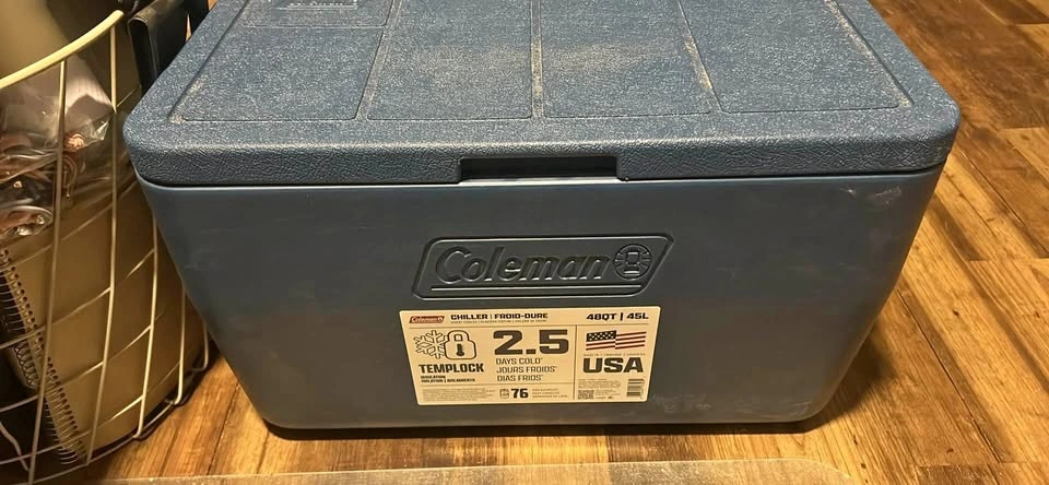 Coleman Chiller 48QT Cooler + camping gear