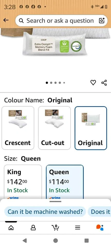 Coop original adjustable pillow Queen