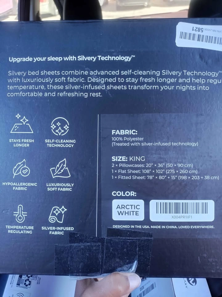 New Silvery brand King bed sheets (Amazon $100+) - photo 4