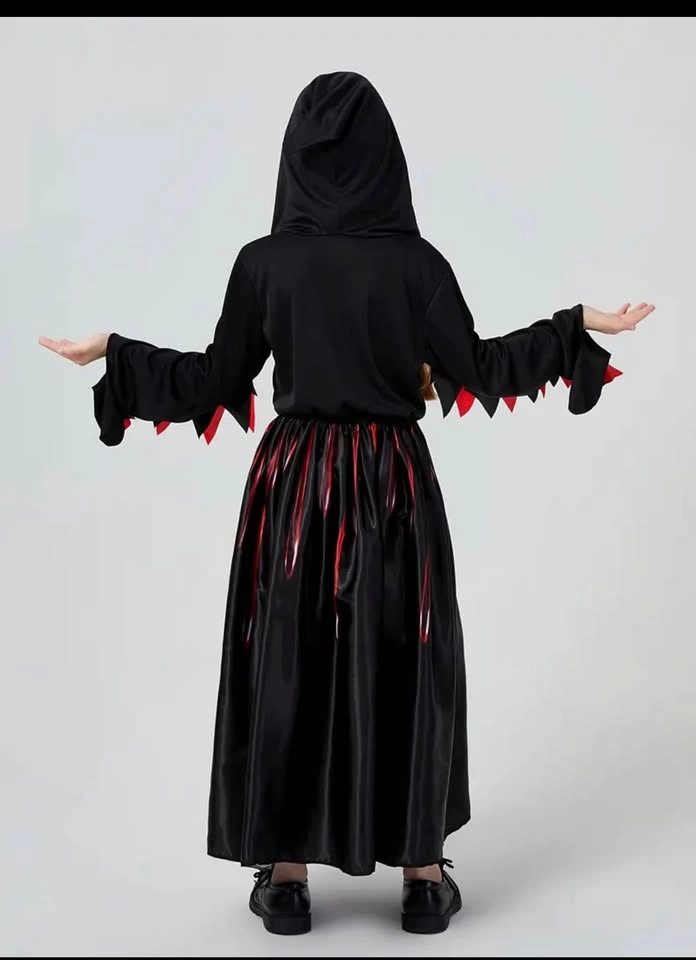 Girls Vampire Skeleton Halloween Costume Dress - Size Small - photo 2