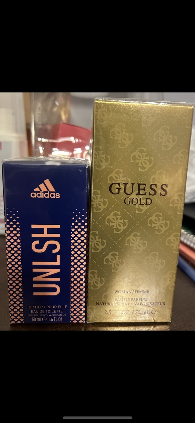 Guess Gold and Adidas UNLSH Perfumes