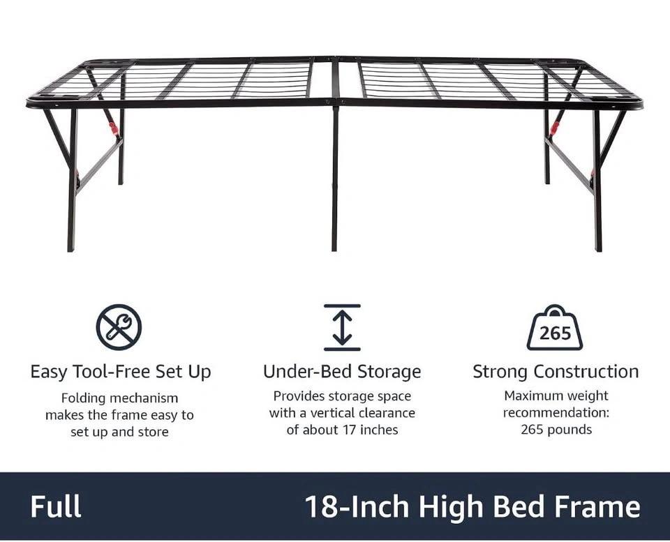 Full Size Foldable Metal Bed Frame – 18” High - photo 5