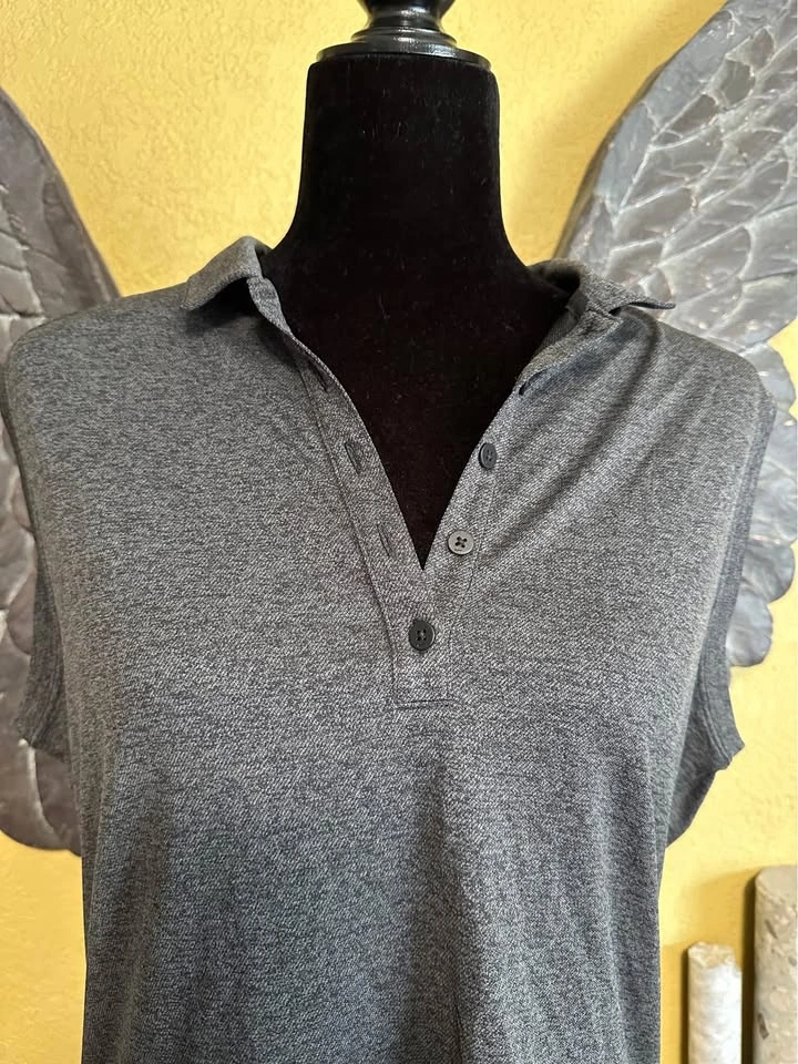 Nike Golf Charcoal Sleeveless Polo Shirt - photo 3