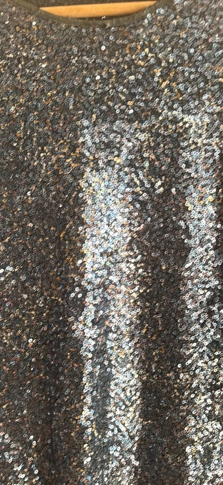 Zara W&B Collection Sequin Long Sleeve Top - photo 3