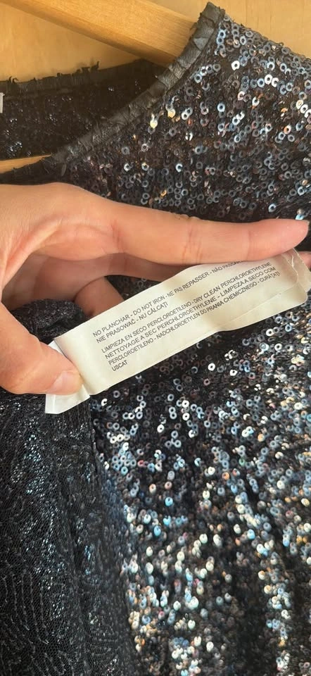 Zara W&B Collection Sequin Long Sleeve Top - photo 4