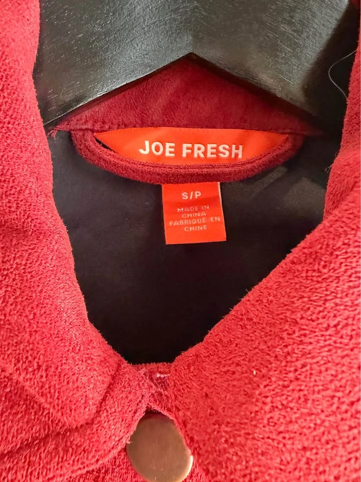 Joe Fresh Red Faux Suede Cropped Jacket - photo 2