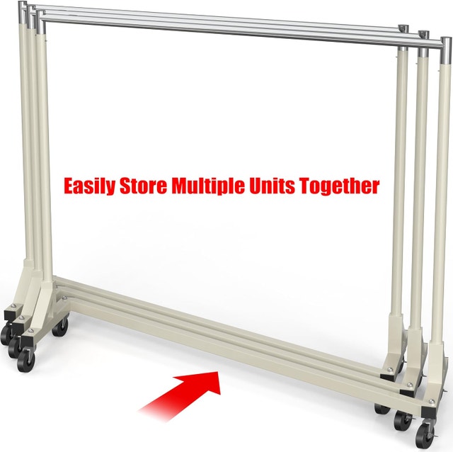 NEW Simple Houseware Industrial Grade Z-Base Garment Rack, 63" - photo 3